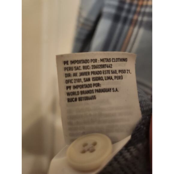 American Eagle Shirt XS Blue Plaid Flannel Relaxed‎ Fit Button-down - Picture 4 of 10